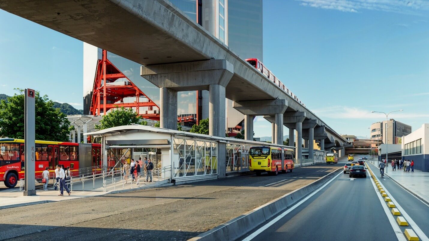 Viaducto elevado del Metro de Bogotá